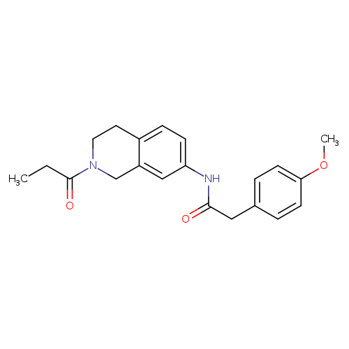 2-(4-methoxyphenyl)-N-(2-propanoyl-1,2,3,4-tetrahydroisoquinolin-7-yl)acetamide