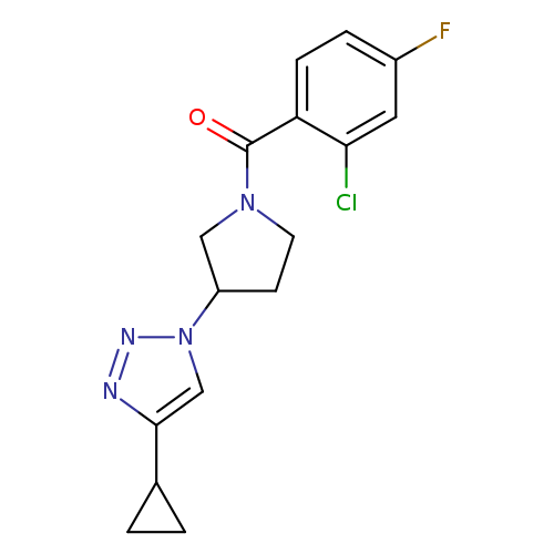 1-[1-(2-chloro-4-fluorobenzoyl)pyrrolidin-3-yl]-4-cyclopropyl-1H-1,2,3-triazole