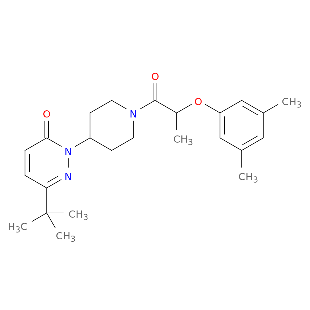 6-tert-butyl-2-{1-[2-(3,5-dimethylphenoxy)propanoyl]piperidin-4-yl}-2,3-dihydropyridazin-3-one