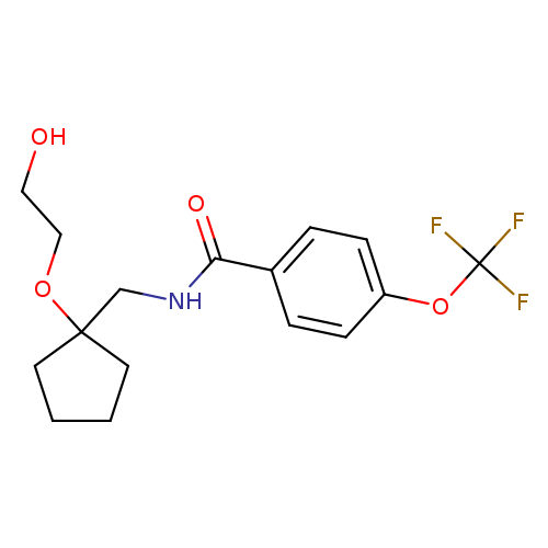 N-{[1-(2-hydroxyethoxy)cyclopentyl]methyl}-4-(trifluoromethoxy)benzamide