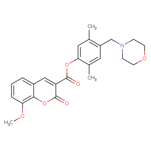 2,5-dimethyl-4-[(morpholin-4-yl)methyl]phenyl 8-methoxy-2-oxo-2H-chromene-3-carboxylate