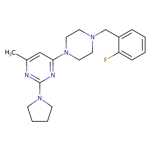 4-{4-[(2-fluorophenyl)methyl]piperazin-1-yl}-6-methyl-2-(pyrrolidin-1-yl)pyrimidine