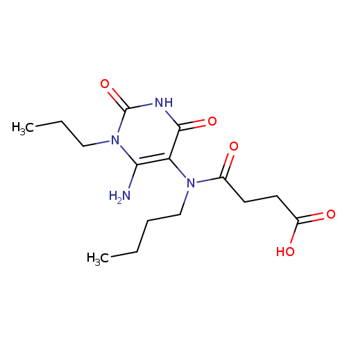 3-[(6-amino-2,4-dioxo-1-propyl-1,2,3,4-tetrahydropyrimidin-5-yl)(butyl)carbamoyl]propanoic acid