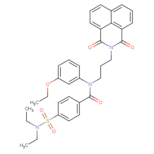 4-(diethylsulfamoyl)-N-(3-{2,4-dioxo-3-azatricyclo[7.3.1.0^{5,13}]trideca-1(12),5,7,9(13),10-pentaen-3-yl}propyl)-N-(3-ethoxyphenyl)benzamide