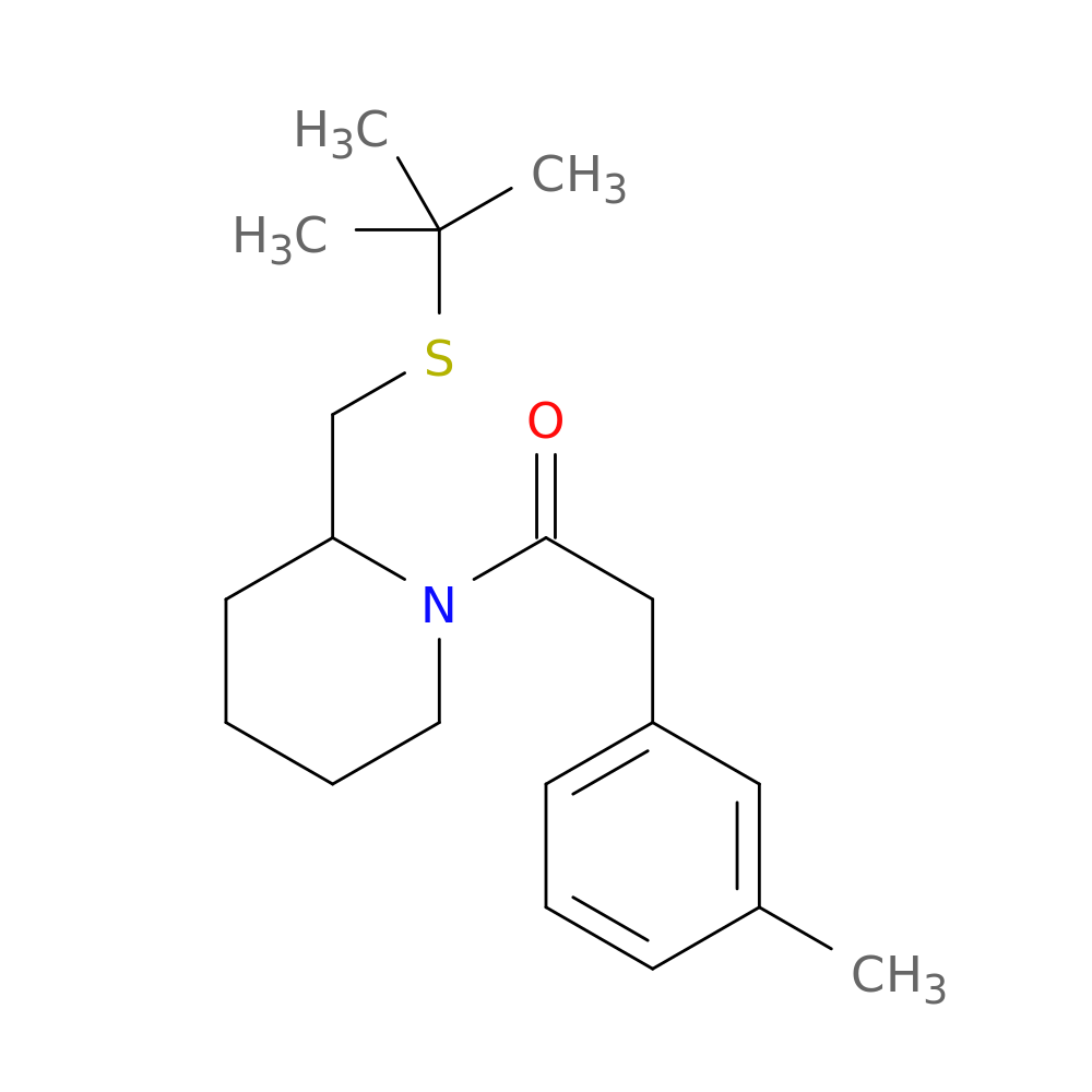 1-{2-[(tert-butylsulfanyl)methyl]piperidin-1-yl}-2-(3-methylphenyl)ethan-1-one