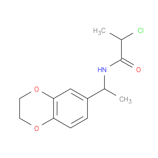 2-chloro-N-[1-(2,3-dihydro-1,4-benzodioxin-6-yl)ethyl]propanamide