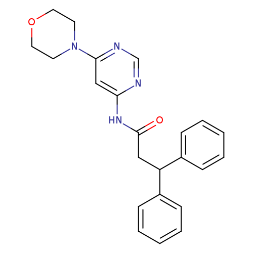 N-[6-(morpholin-4-yl)pyrimidin-4-yl]-3,3-diphenylpropanamide