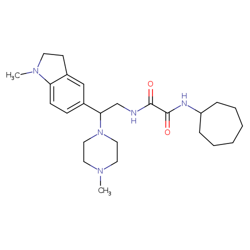 N'-cycloheptyl-N-[2-(1-methyl-2,3-dihydro-1H-indol-5-yl)-2-(4-methylpiperazin-1-yl)ethyl]ethanediamide