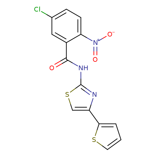 5-chloro-2-nitro-N-[4-(thiophen-2-yl)-1,3-thiazol-2-yl]benzamide