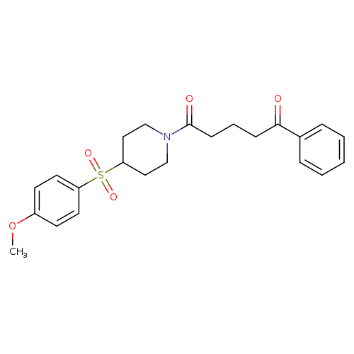 1-[4-(4-methoxybenzenesulfonyl)piperidin-1-yl]-5-phenylpentane-1,5-dione