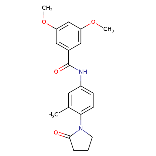 3,5-dimethoxy-N-[3-methyl-4-(2-oxopyrrolidin-1-yl)phenyl]benzamide
