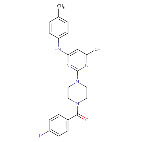 2-[4-(4-iodobenzoyl)piperazin-1-yl]-6-methyl-N-(4-methylphenyl)pyrimidin-4-amine