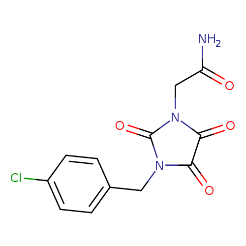 2-{3-[(4-chlorophenyl)methyl]-2,4,5-trioxoimidazolidin-1-yl}acetamide