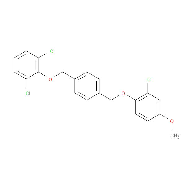 1,3-Dichloro-2-((4-((2-chloro-4-methoxyphenoxy)methyl)benzyl)oxy)benzene