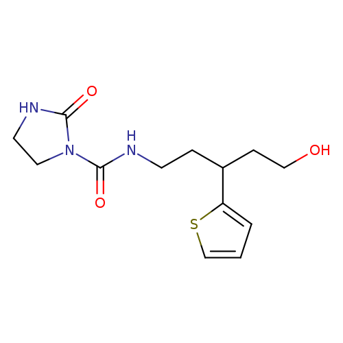 N-[5-hydroxy-3-(thiophen-2-yl)pentyl]-2-oxoimidazolidine-1-carboxamide