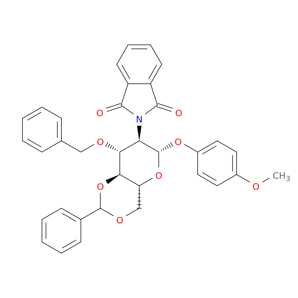 4-Methoxyphenyl 3-O-Benzyl-4,6-O-benzylidene-2-deoxy-2-phthalimido-beta-D-glucopyranoside