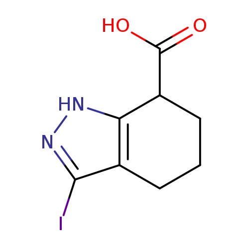 3-iodo-4,5,6,7-tetrahydro-1H-indazole-7-carboxylic acid