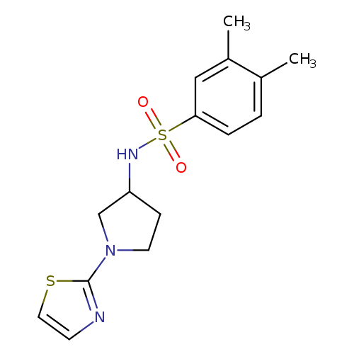 3,4-dimethyl-N-[1-(1,3-thiazol-2-yl)pyrrolidin-3-yl]benzene-1-sulfonamide