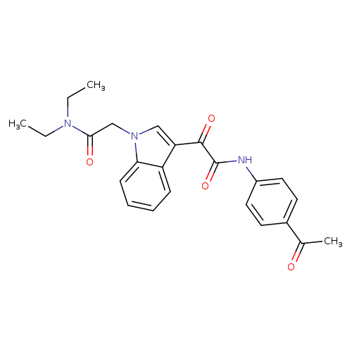 2-(3-{[(4-acetylphenyl)carbamoyl]carbonyl}-1H-indol-1-yl)-N,N-diethylacetamide