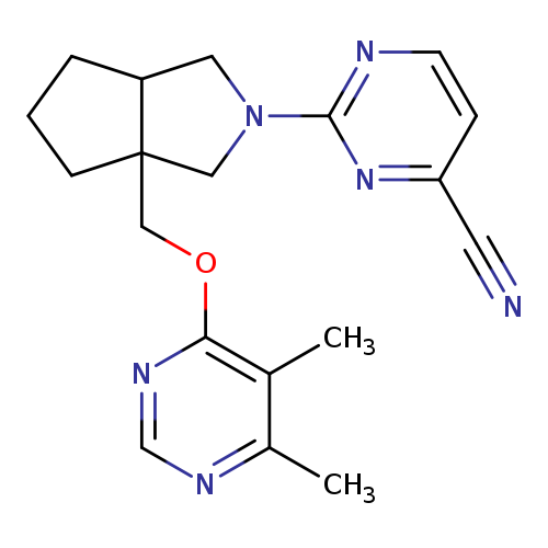 2-(3a-{[(5,6-dimethylpyrimidin-4-yl)oxy]methyl}-octahydrocyclopenta[c]pyrrol-2-yl)pyrimidine-4-carbonitrile