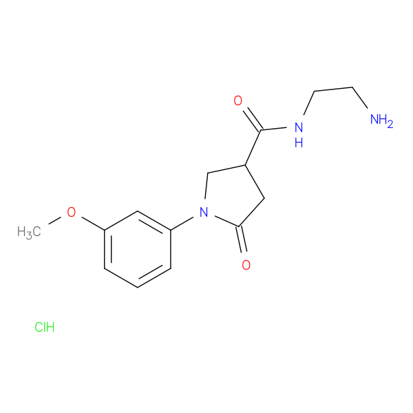 N-(2-aminoethyl)-1-(3-methoxyphenyl)-5-oxopyrrolidine-3-carboxamide hydrochloride