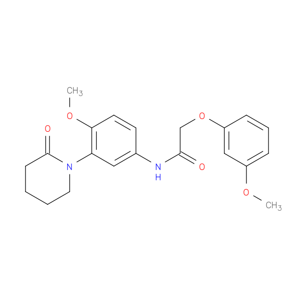 N-[4-methoxy-3-(2-oxopiperidin-1-yl)phenyl]-2-(3-methoxyphenoxy)acetamide