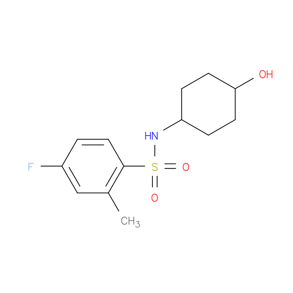 4-fluoro-N-(4-hydroxycyclohexyl)-2-methylbenzene-1-sulfonamide