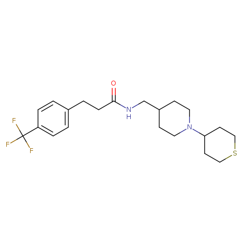 N-{[1-(thian-4-yl)piperidin-4-yl]methyl}-3-[4-(trifluoromethyl)phenyl]propanamide