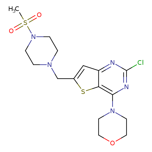 4-(2-Chloro-6-((4-(methylsulfonyl)piperazin-1-yl)methyl)thieno[3,2-d]pyrimidin-4-yl)morpholine