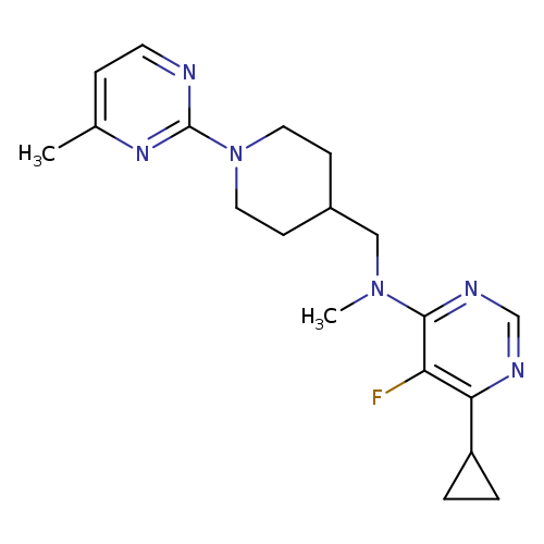 6-cyclopropyl-5-fluoro-N-methyl-N-{[1-(4-methylpyrimidin-2-yl)piperidin-4-yl]methyl}pyrimidin-4-amine