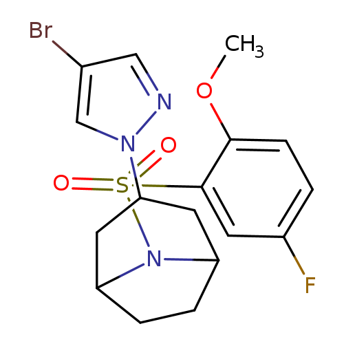3-(4-bromo-1H-pyrazol-1-yl)-8-(5-fluoro-2-methoxybenzenesulfonyl)-8-azabicyclo[3.2.1]octane