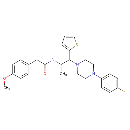 N-{1-[4-(4-fluorophenyl)piperazin-1-yl]-1-(thiophen-2-yl)propan-2-yl}-2-(4-methoxyphenyl)acetamide