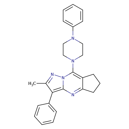 11-methyl-10-phenyl-2-(4-phenylpiperazin-1-yl)-1,8,12-triazatricyclo[7.3.0.0^{3,7}]dodeca-2,7,9,11-tetraene