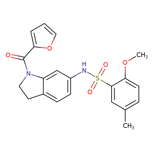 N-[1-(furan-2-carbonyl)-2,3-dihydro-1H-indol-6-yl]-2-methoxy-5-methylbenzene-1-sulfonamide