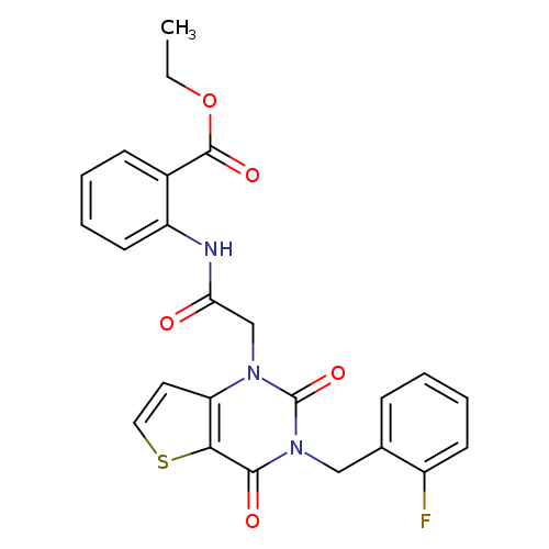 ethyl 2-(2-{3-[(2-fluorophenyl)methyl]-2,4-dioxo-1H,2H,3H,4H-thieno[3,2-d]pyrimidin-1-yl}acetamido)benzoate