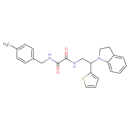 N-[2-(2,3-dihydro-1H-indol-1-yl)-2-(thiophen-2-yl)ethyl]-N'-[(4-methylphenyl)methyl]ethanediamide