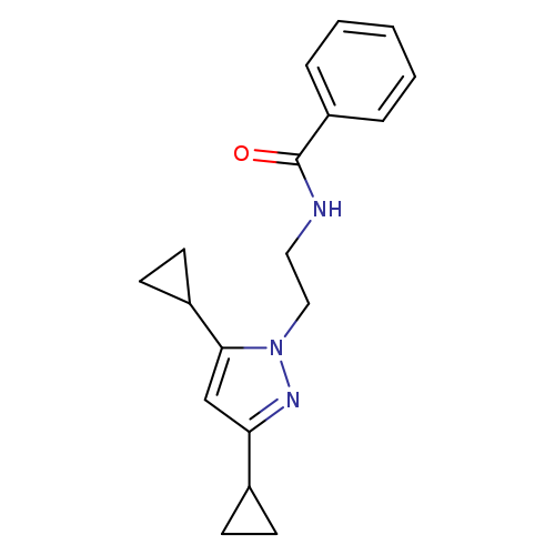N-[2-(3,5-dicyclopropyl-1H-pyrazol-1-yl)ethyl]benzamide