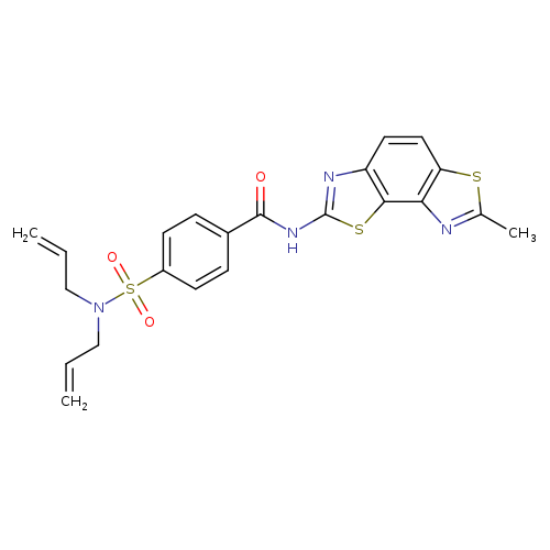 4-[bis(prop-2-en-1-yl)sulfamoyl]-N-{11-methyl-3,10-dithia-5,12-diazatricyclo[7.3.0.0^{2,6}]dodeca-1(9),2(6),4,7,11-pentaen-4-yl}benzamide