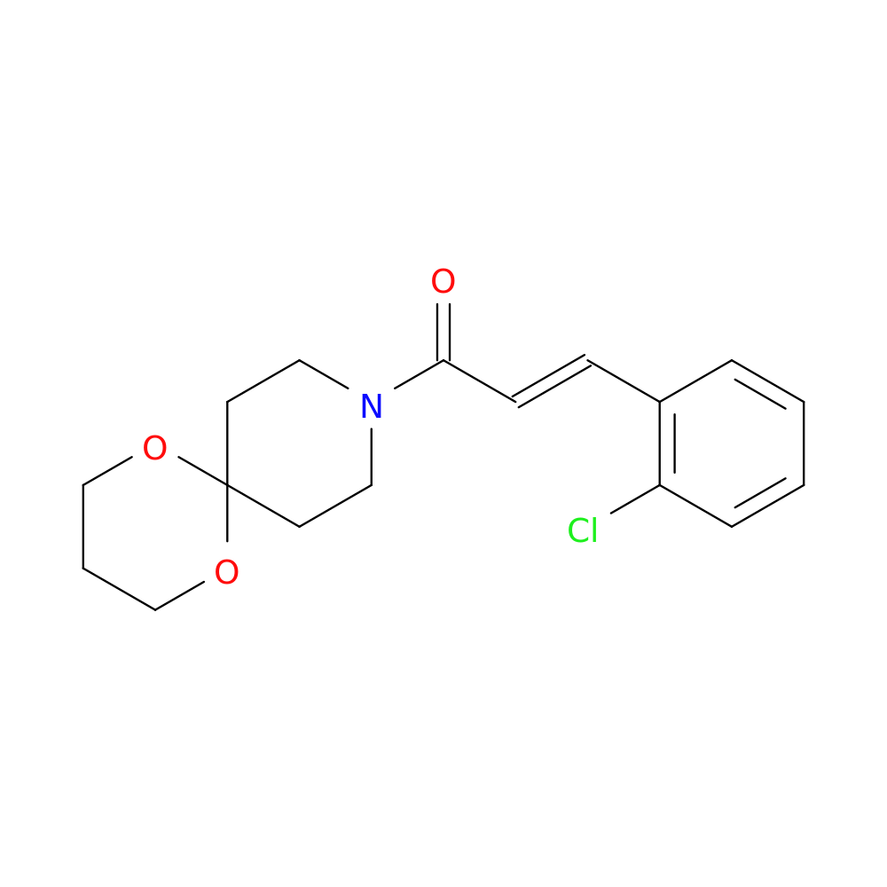 (2E)-3-(2-chlorophenyl)-1-{1,5-dioxa-9-azaspiro[5.5]undecan-9-yl}prop-2-en-1-one