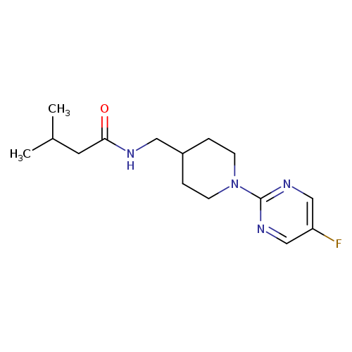 N-{[1-(5-fluoropyrimidin-2-yl)piperidin-4-yl]methyl}-3-methylbutanamide
