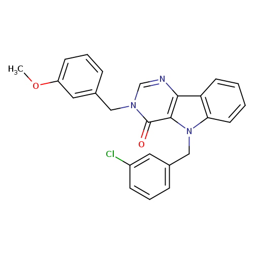5-[(3-chlorophenyl)methyl]-3-[(3-methoxyphenyl)methyl]-3H,4H,5H-pyrimido[5,4-b]indol-4-one