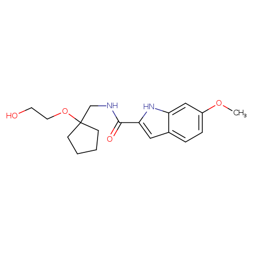 N-{[1-(2-hydroxyethoxy)cyclopentyl]methyl}-6-methoxy-1H-indole-2-carboxamide