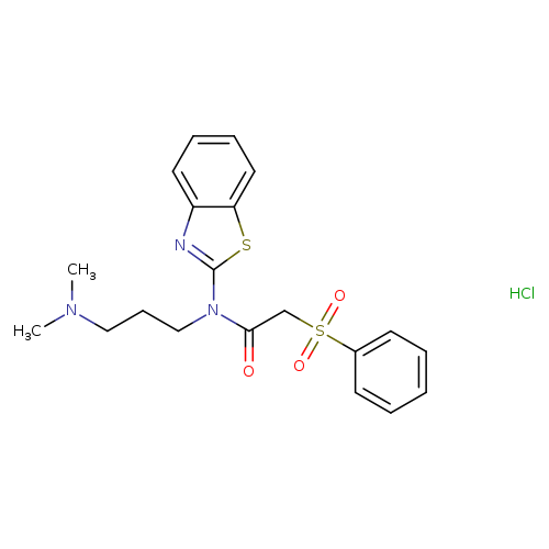 2-(benzenesulfonyl)-N-(1,3-benzothiazol-2-yl)-N-[3-(dimethylamino)propyl]acetamide hydrochloride