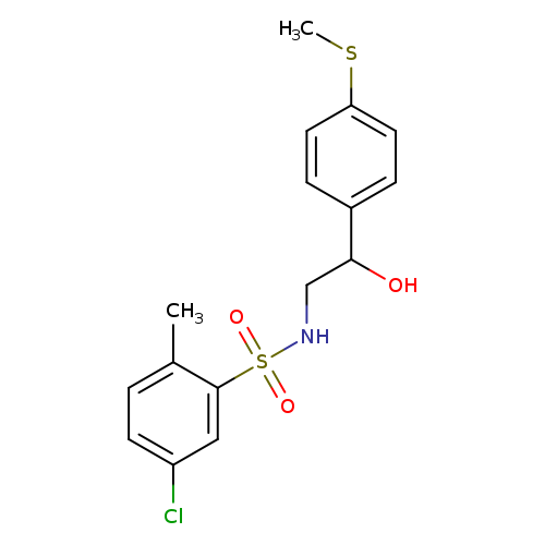 5-chloro-N-{2-hydroxy-2-[4-(methylsulfanyl)phenyl]ethyl}-2-methylbenzene-1-sulfonamide