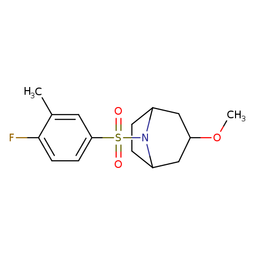 8-(4-fluoro-3-methylbenzenesulfonyl)-3-methoxy-8-azabicyclo[3.2.1]octane