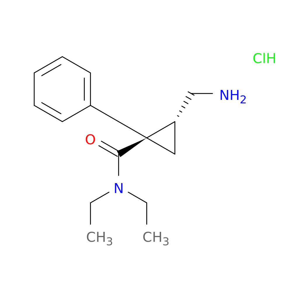 trans-2-(Aminomethyl)-N,N-diethyl-1-phenylcyclopropanecarboxamide hydrochloride