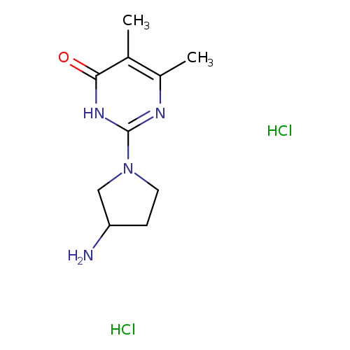 2-(3-aminopyrrolidin-1-yl)-5,6-dimethyl-3,4-dihydropyrimidin-4-onedihydrochloride
