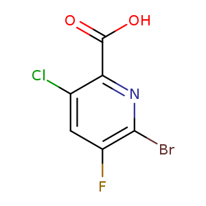 2-Pyridinecarboxylic acid, 6-bromo-3-chloro-5-fluoro-