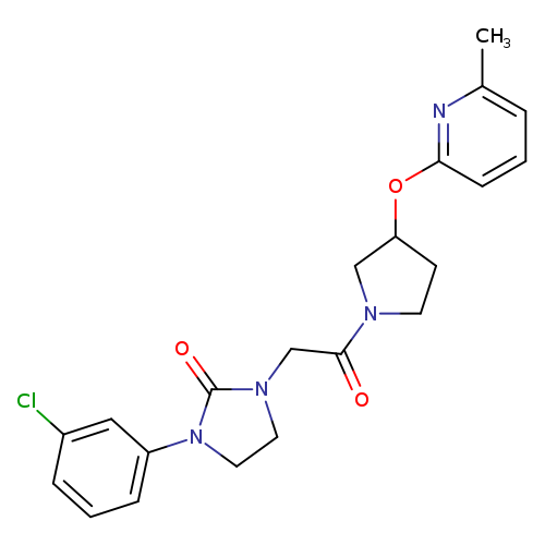 1-(3-chlorophenyl)-3-(2-{3-[(6-methylpyridin-2-yl)oxy]pyrrolidin-1-yl}-2-oxoethyl)imidazolidin-2-one