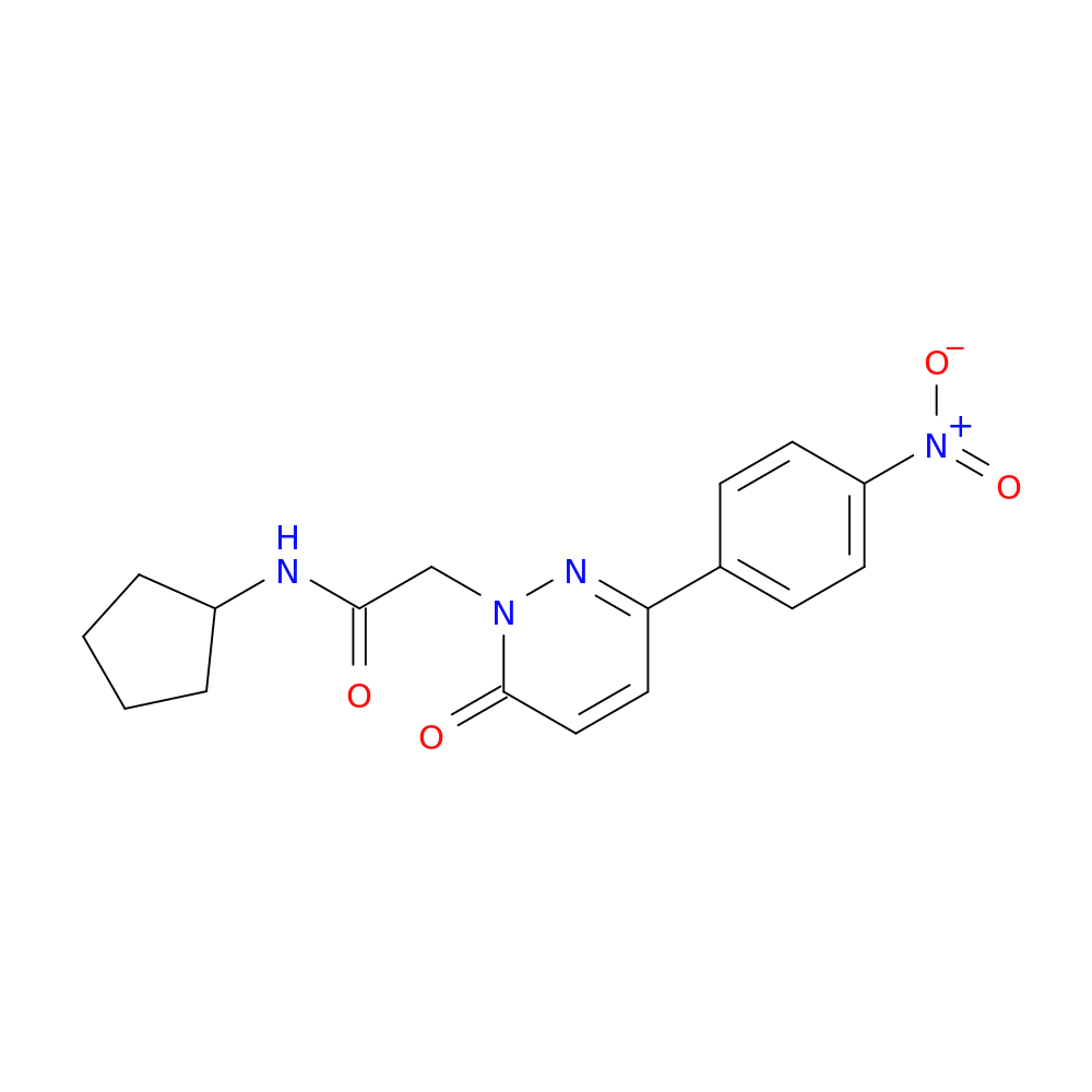 N-cyclopentyl-2-[3-(4-nitrophenyl)-6-oxo-1,6-dihydropyridazin-1-yl]acetamide
